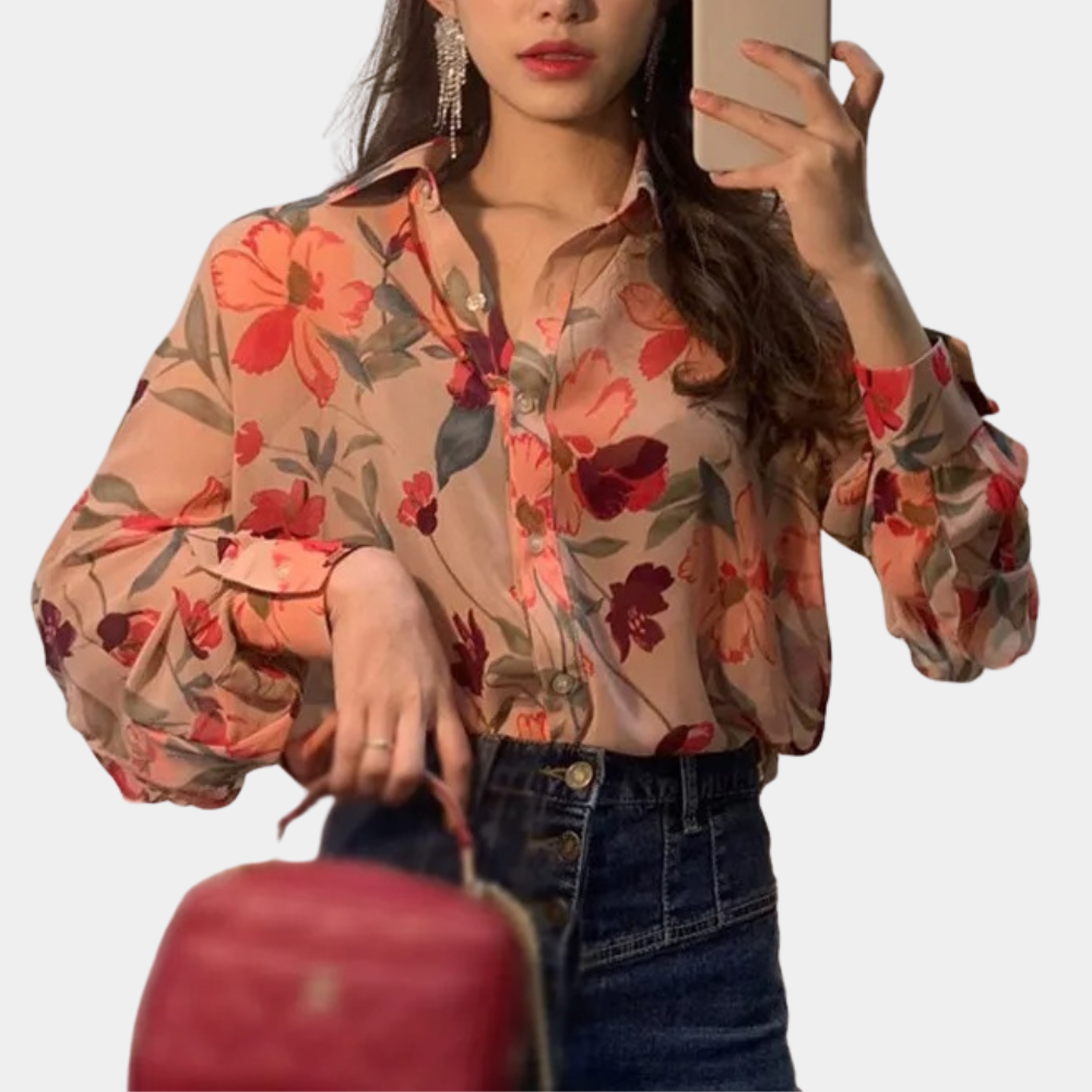 Damenbluse Ibbie mit elegantem Blumenmuster