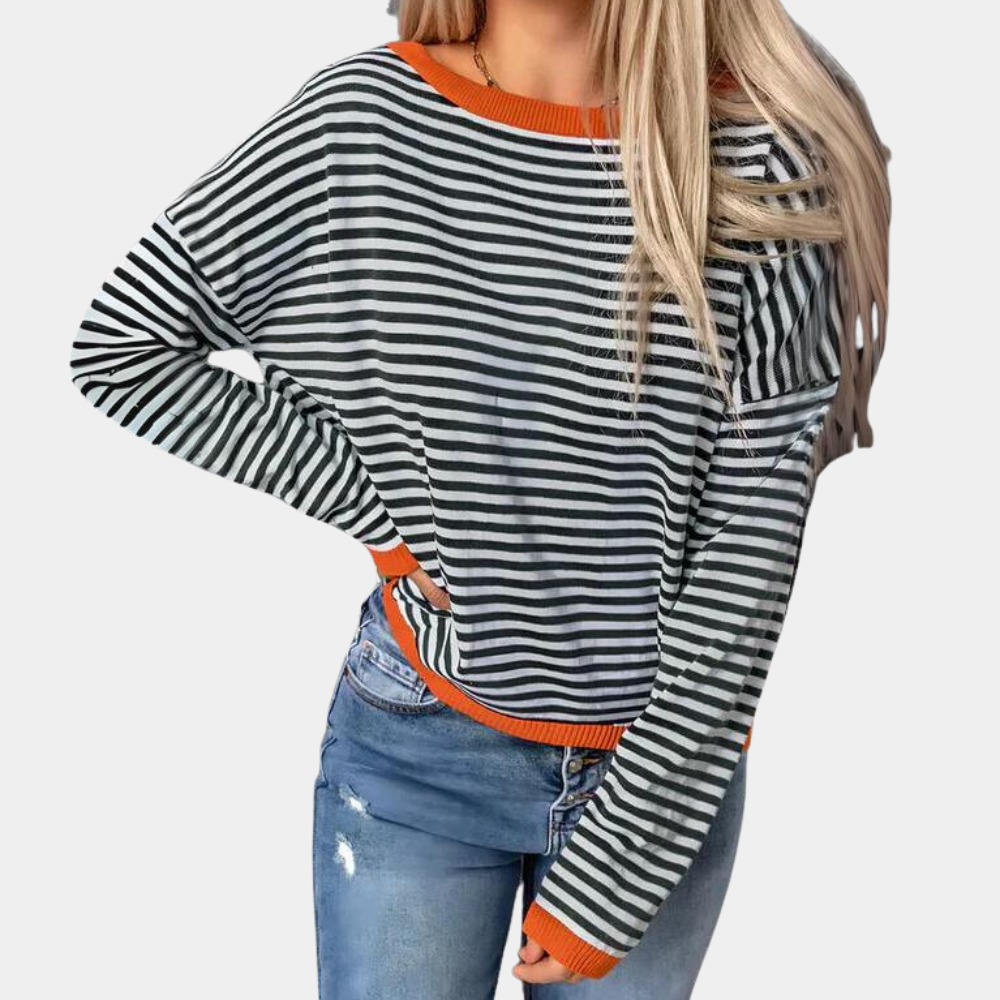 Zeitlos eleganter Damenpullover mit Streifen