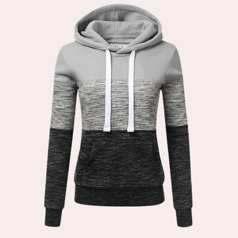 Weicher, dreifarbiger Damen-Hoodie