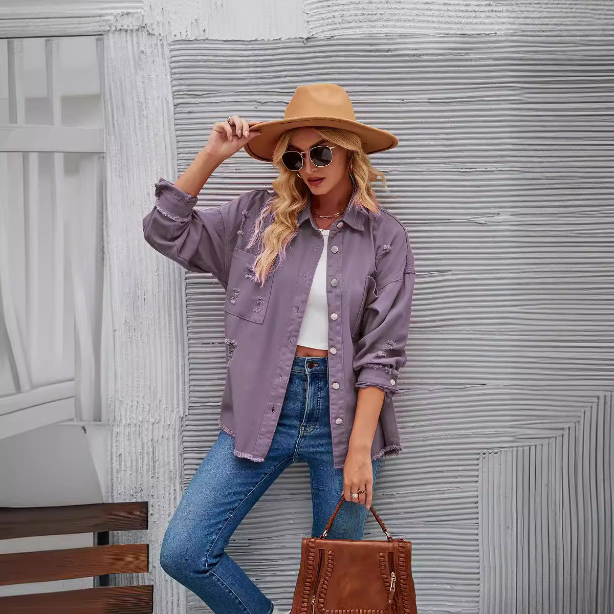 Stilzeits | Denimjacken mit Knöpfen, Herbst