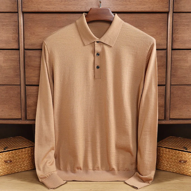 Entspanntes Langarm-Poloshirt Rick