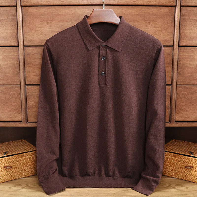 Entspanntes Langarm-Poloshirt Rick