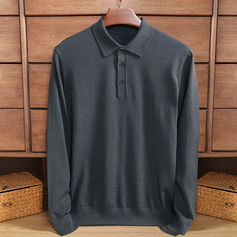 Entspanntes Langarm-Poloshirt Rick