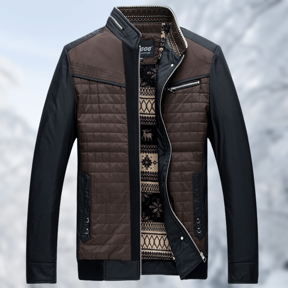 Yfalia: Elegante Jacke mit kuschelig warmem Innenfutter und dezentem Druck