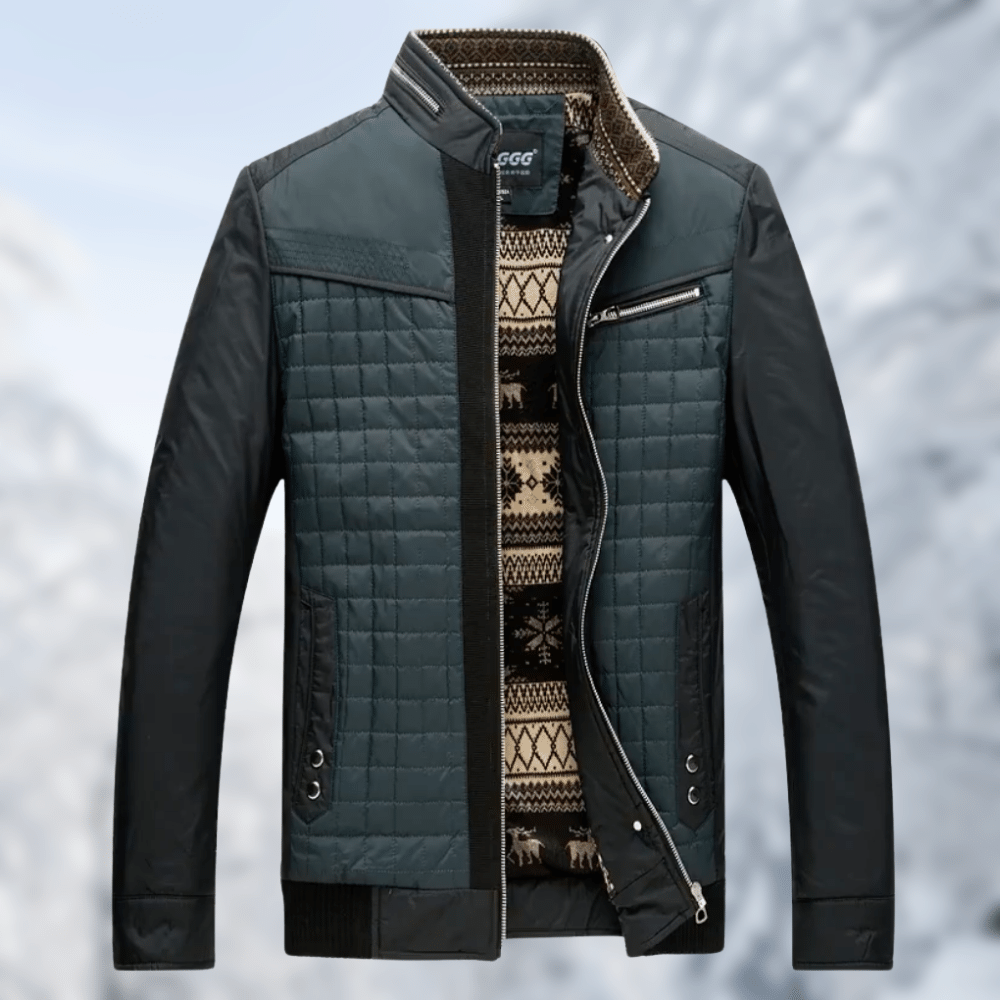 Yfalia: Elegante Jacke mit kuschelig warmem Innenfutter und dezentem Druck