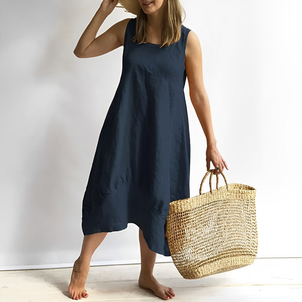 Erdie - bequemes, ärmelloses Sommerkleid