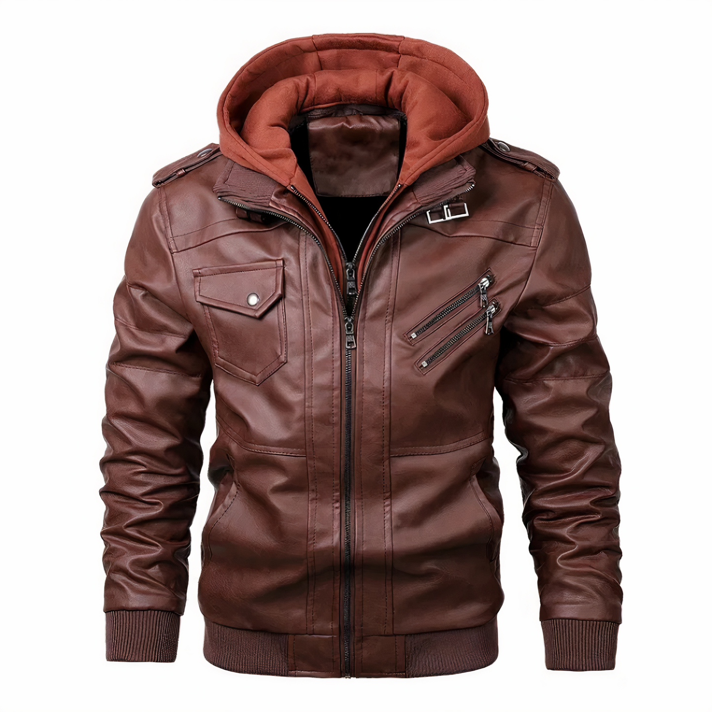 Stilzeits | Faux Leder Motorradjacke
