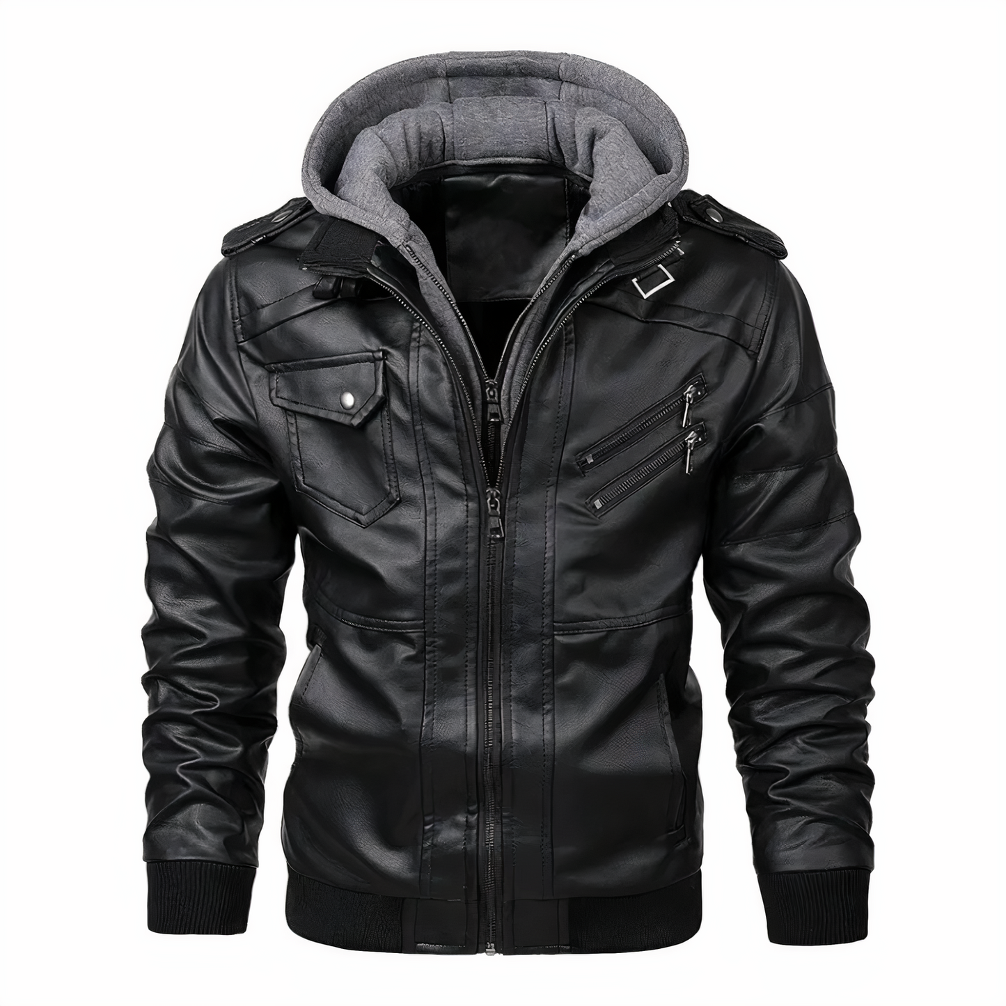 Männer Motorradjacke aus Kunstleder - Modell Grant