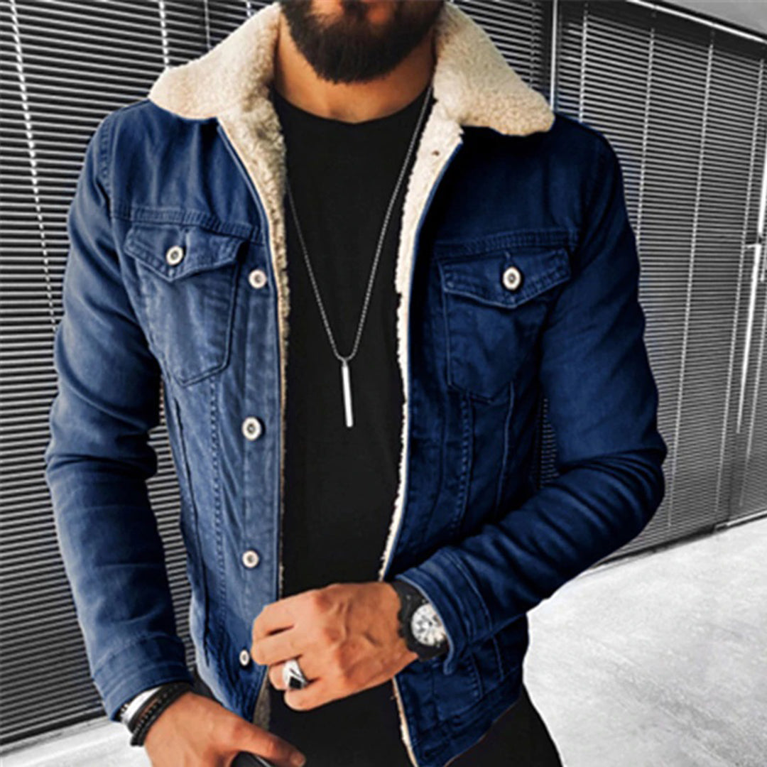 Warme Jeansjacke für Herren – kuscheliges Futter