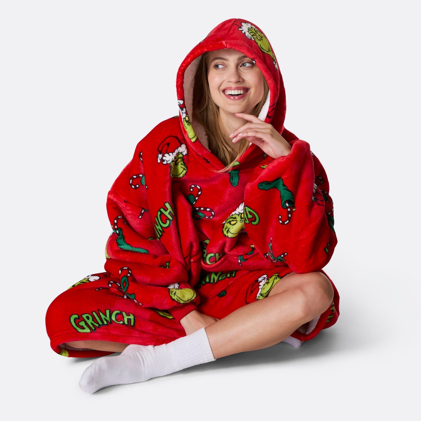 Roter Der Grinch HappyHoodie - Stilzeits