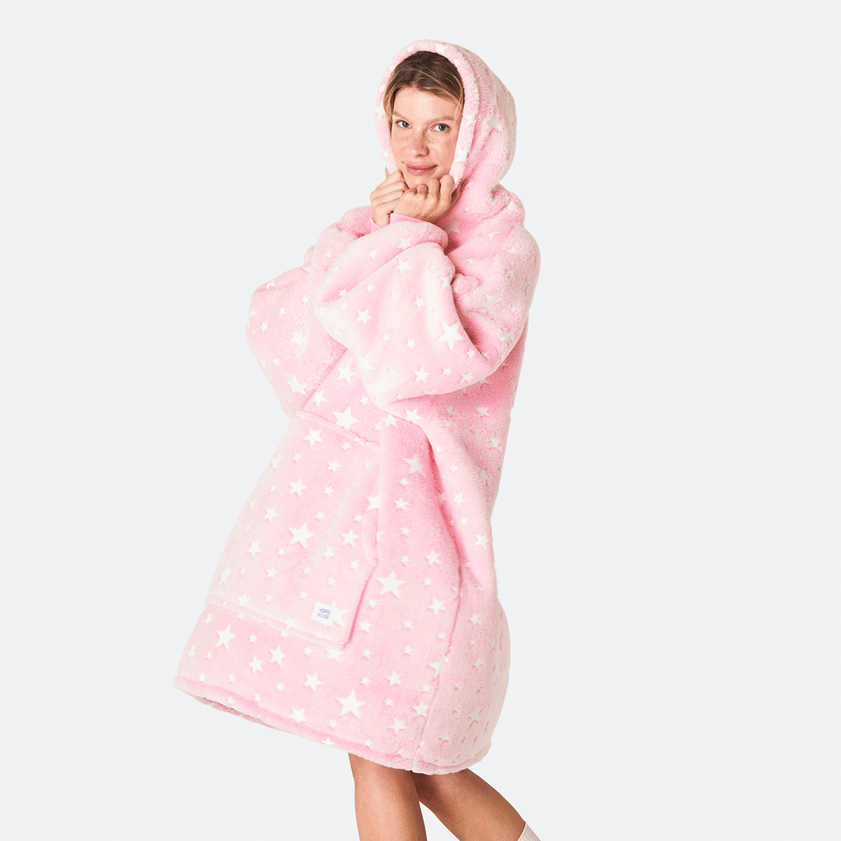 Pinke Sterne HappyHoodie - Stilzeits