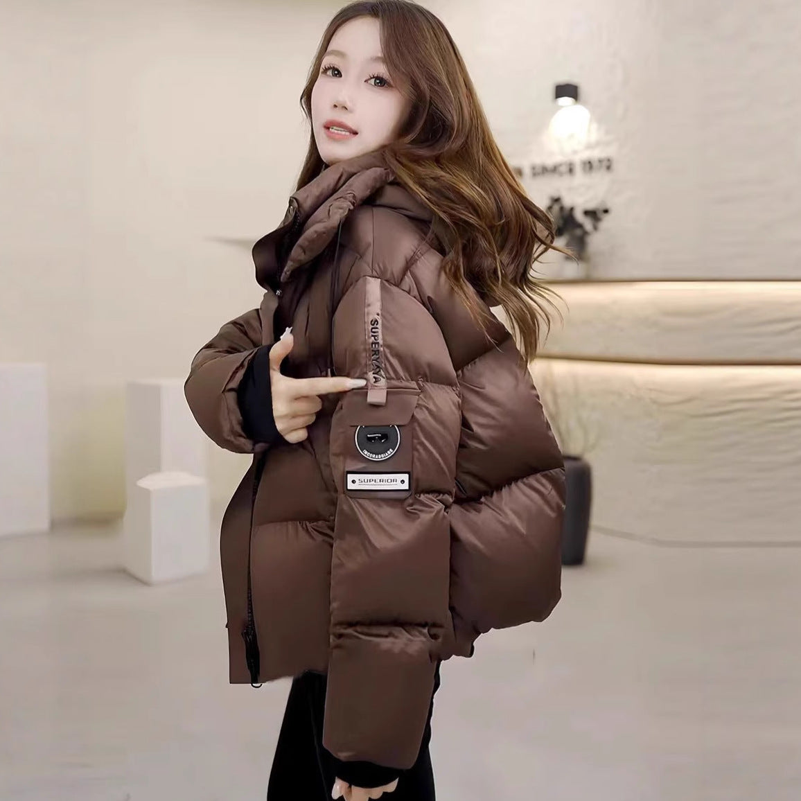 Damen Federdaunenjacke Stilzeits