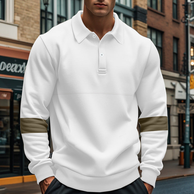 Herren sportlicher Pullover mit modischen Kontraststreifen Stilzeits