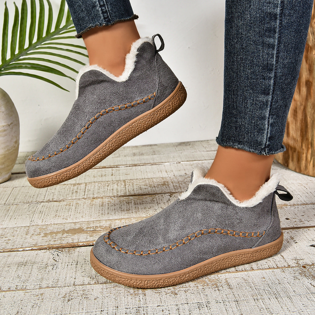 Damen Clog-Schuhe mit kuscheligem Innenfutter und rutschfester Sohle Stilzeits