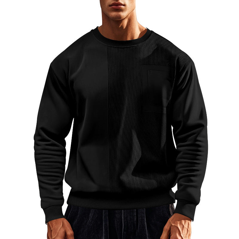 Herren Sportlicher Sweatshirt mit strukturiertem Design und praktischer Tasche Stilzeits