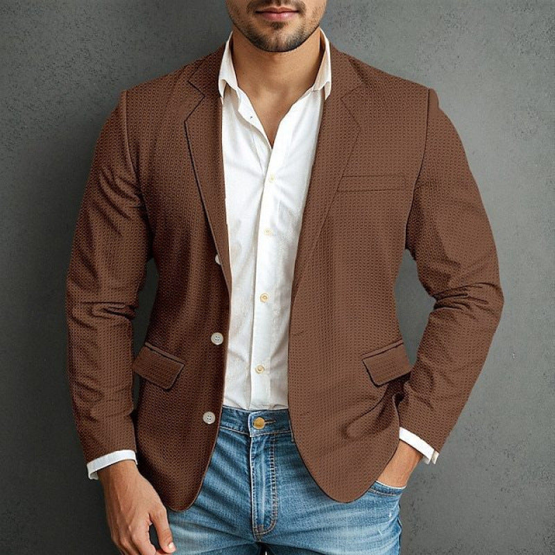 Herren eleganter Blazer mit strukturiertem Design und praktischen Taschen Stilzeits