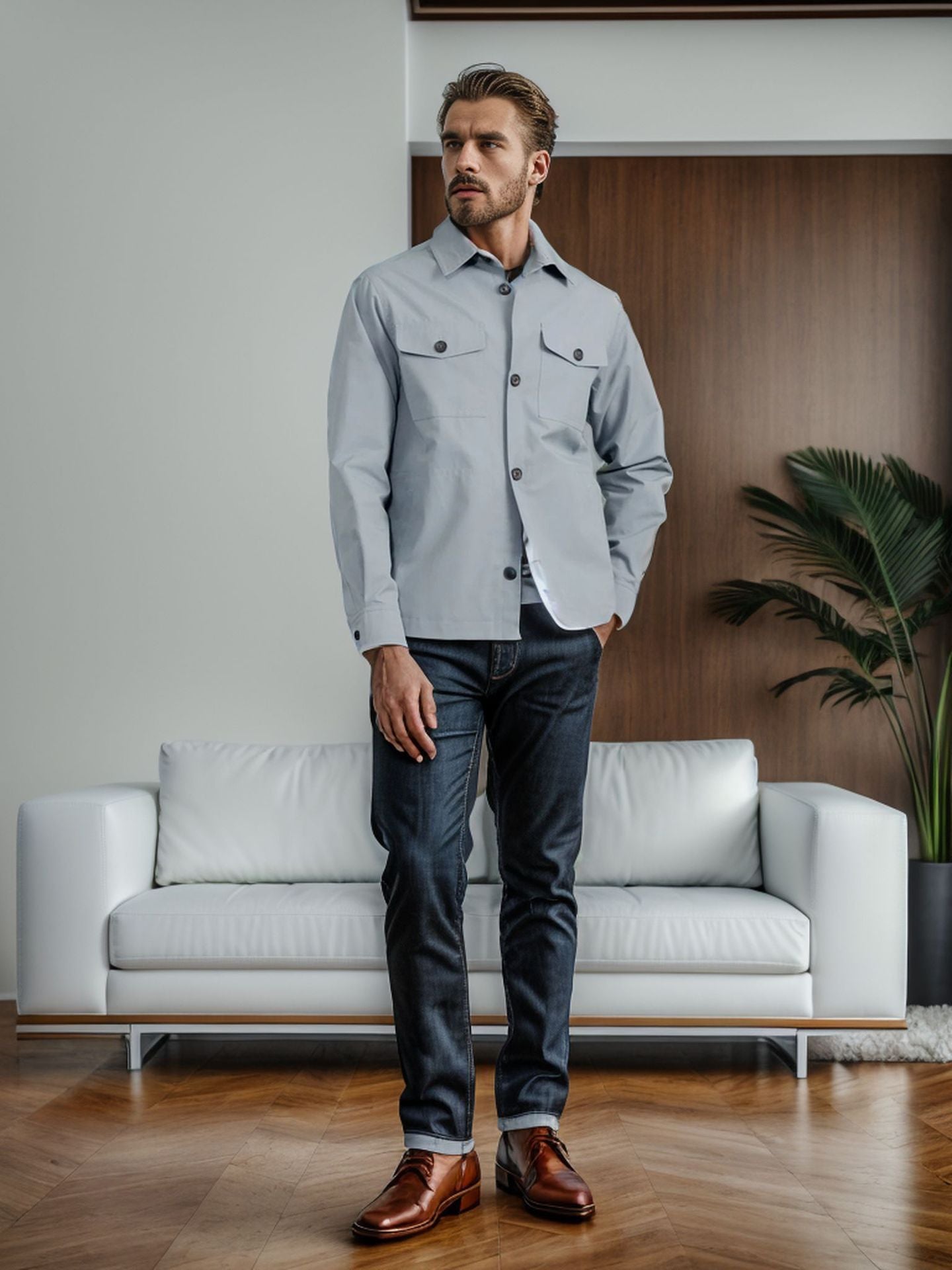 Herren lässige Utility-Jacke Stilzeits