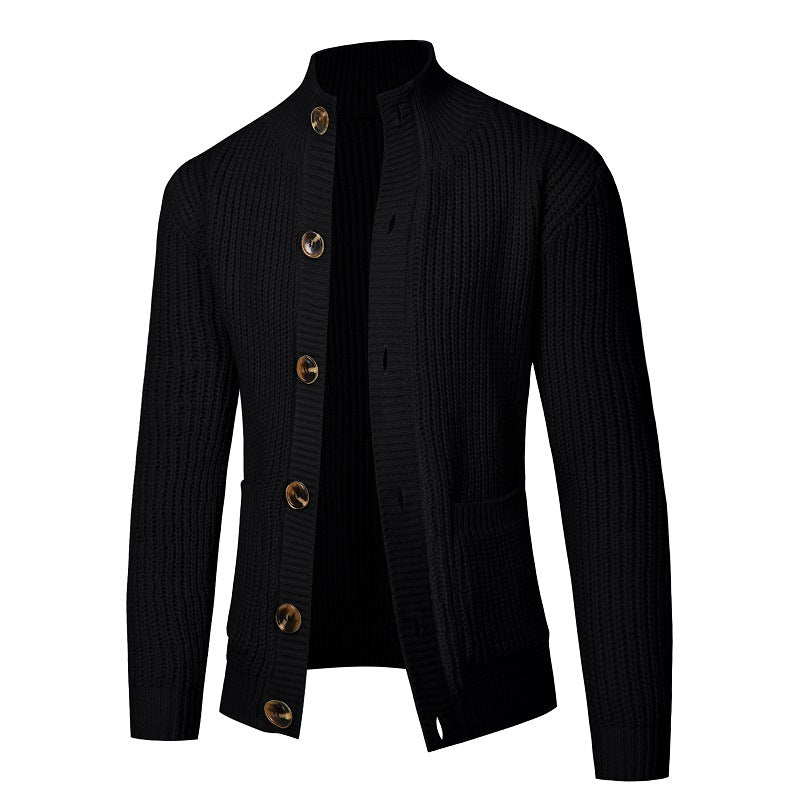 Herren komfortable Strickjacke mit Knopfverschluss Stilzeits