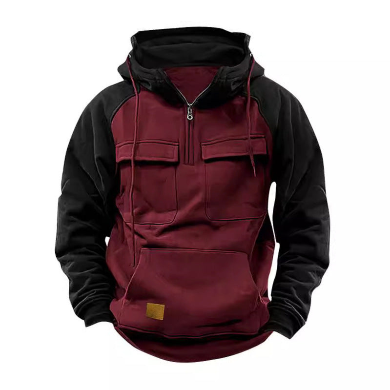 Herren Funktioneller Hoodie mit praktischen Taschen und innovativem Design Stilzeits