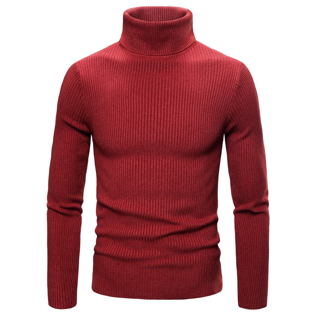 Herren Stehkragen Pullover aus feiner Rippenstrick Stilzeits