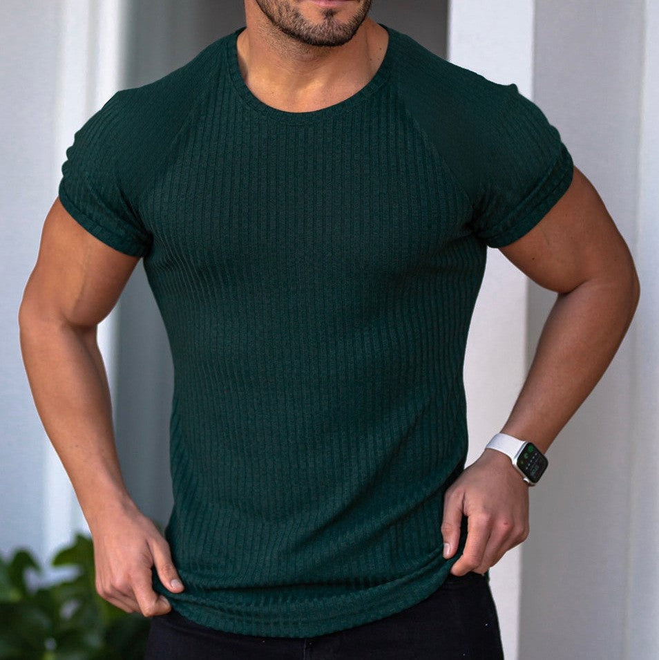 Herren Langarmshirt mit feiner Rippenstruktur Stilzeits