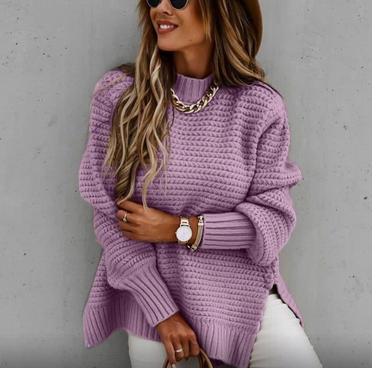 Damen Oversized Pullover mit strukturiertem Strick Stilzeits