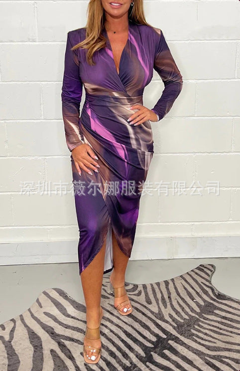 Fudus Langarm Bodycon-Kleid, figurbetont und schmal geschnitten