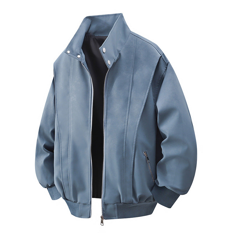 Damen Designer Übergangsjacke mit hohem Kragen und praktischen Reißverschlusstaschen Stilzeits