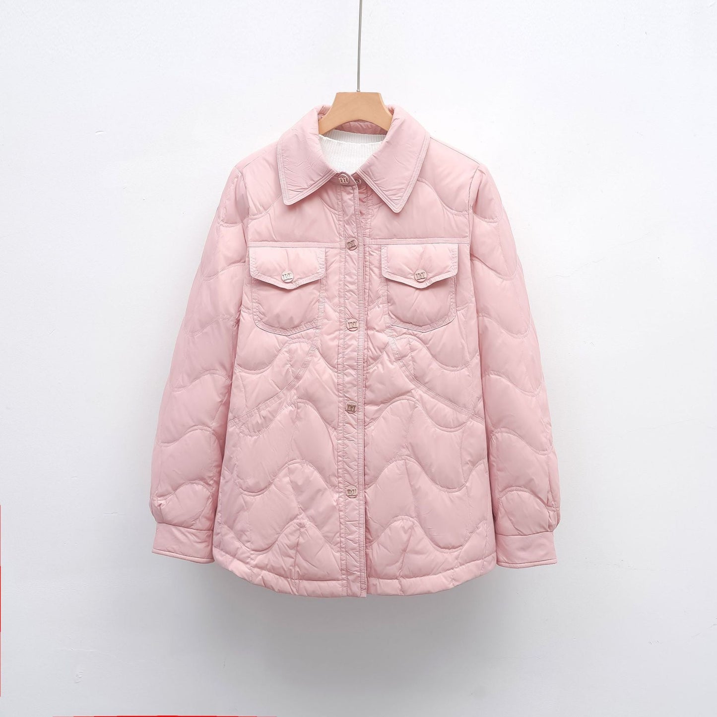 Damen gesteppte Outdoor-Jacke mit Taschen und bequemer Passform Stilzeits