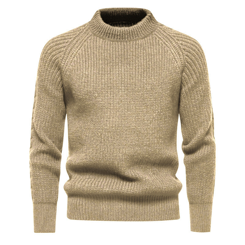 Herren Grobstrickpullover mit hohem Kragen und zeitlosem Design Stilzeits