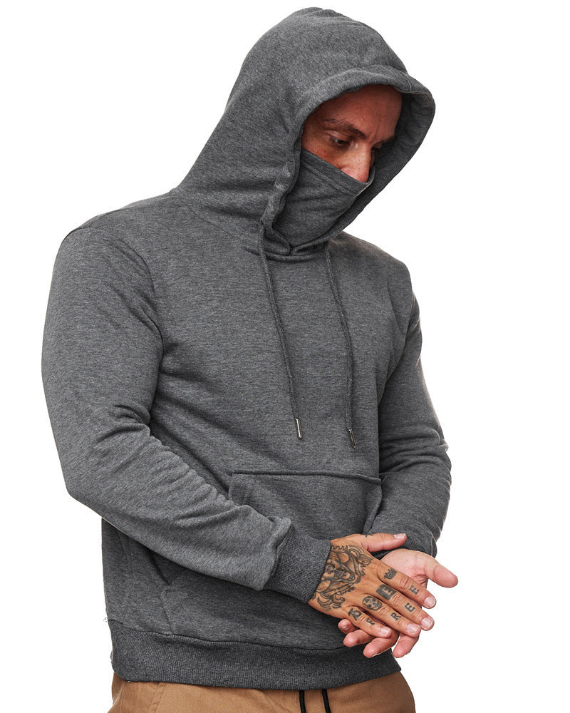 Herren Kapuzenpullover mit multifunktionalem Kragen Stilzeits