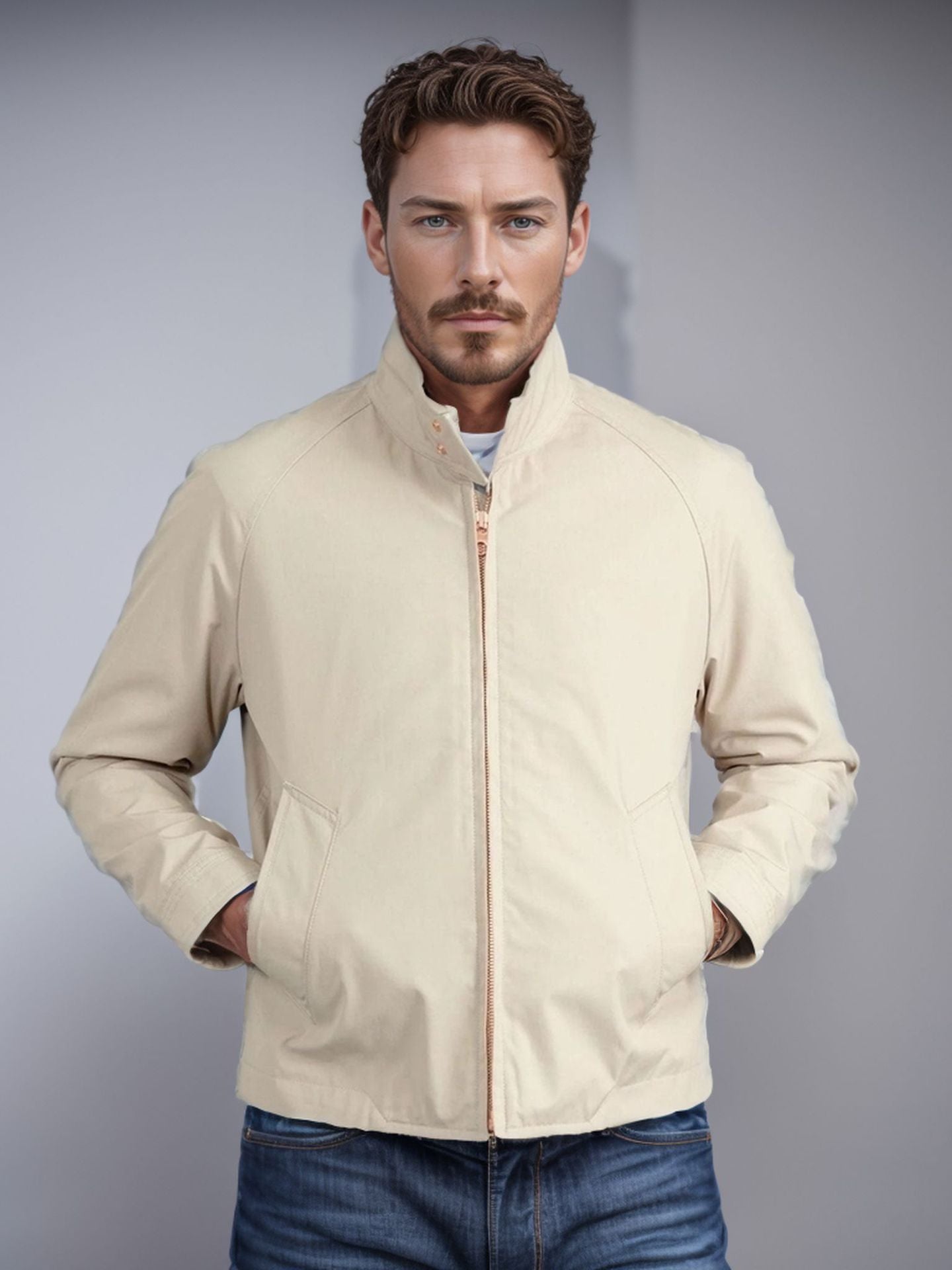 Herren sportliche Utility-Jacke mit wärmendem Innenfutter und stylischem Kragen Stilzeits