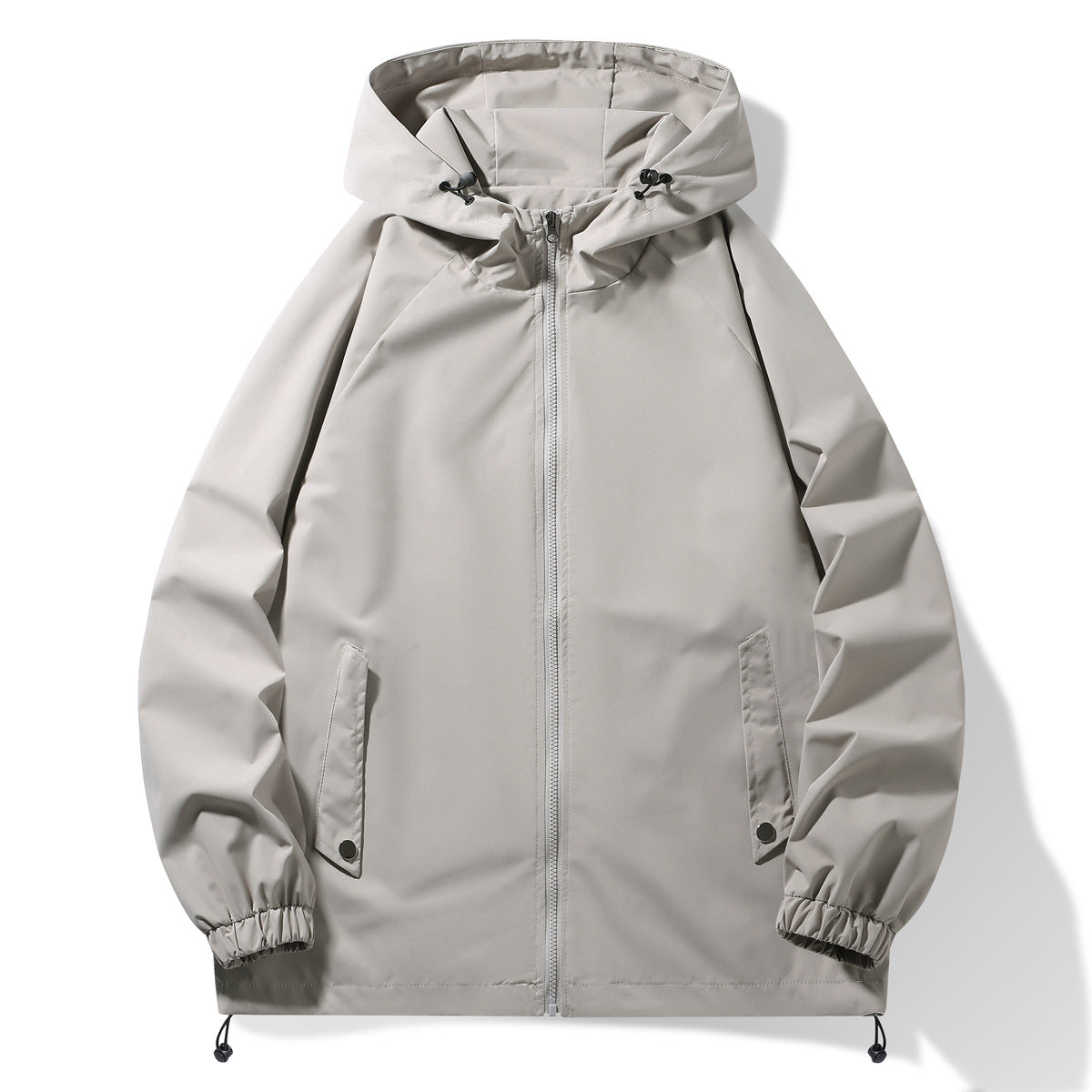 Herren Funktionsjacke mit verstellbarem Kapuzenkragen und elastischen Ärmelbündchen Stilzeits