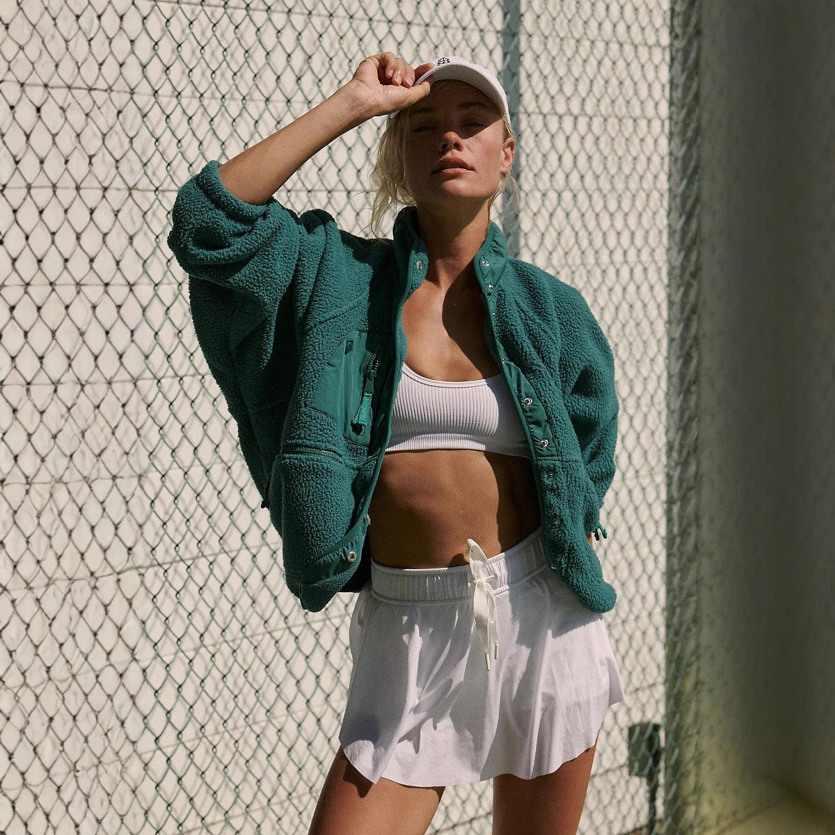 Damen elegante und gemütliche Fleecejacke Stilzeits