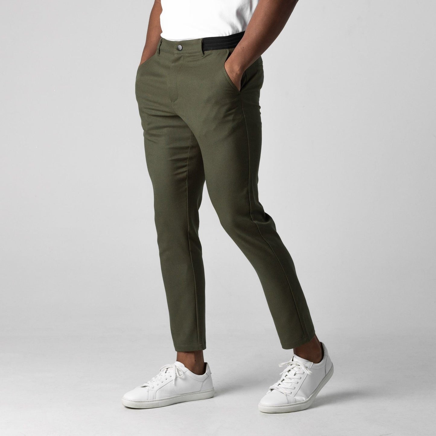 Salvio Herren Chinos mit Stretch