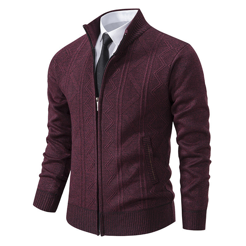 Herren Strickjacke mit modernem Zopfmuster Stilzeits