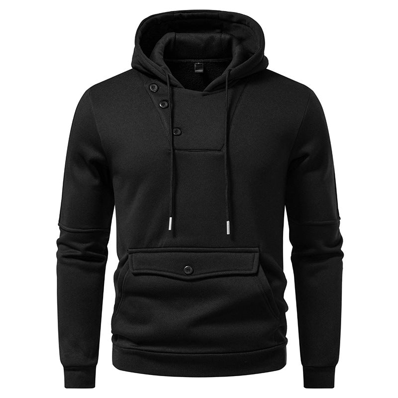 Herren Stylische Kapuzenpullover mit Knopfdetails Stilzeits