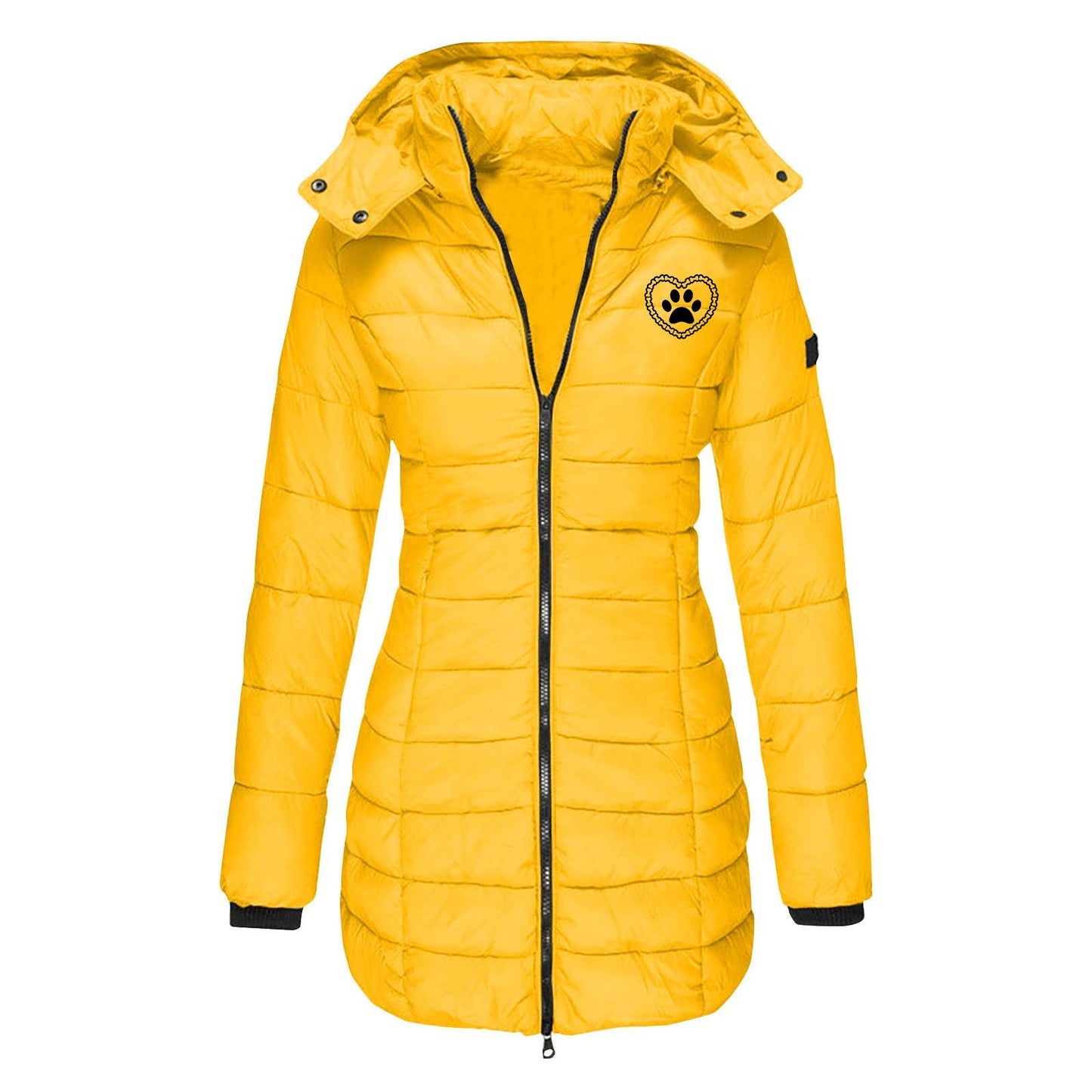 Damen gefütterte Übergangsjacke mit abnehmbarer Kapuze Stilzeits