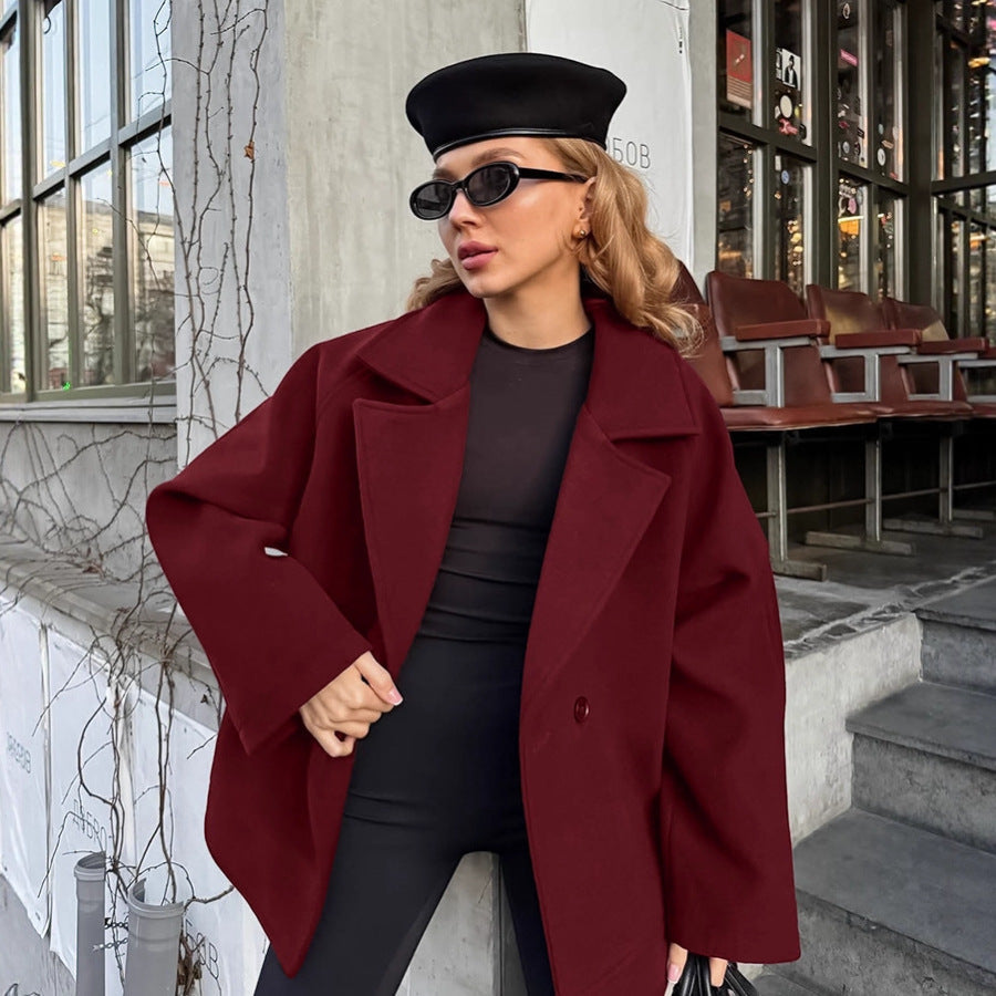 Damen Elegante Wickeljacke mit Gürtel und lässigem Schnitt Stilzeits