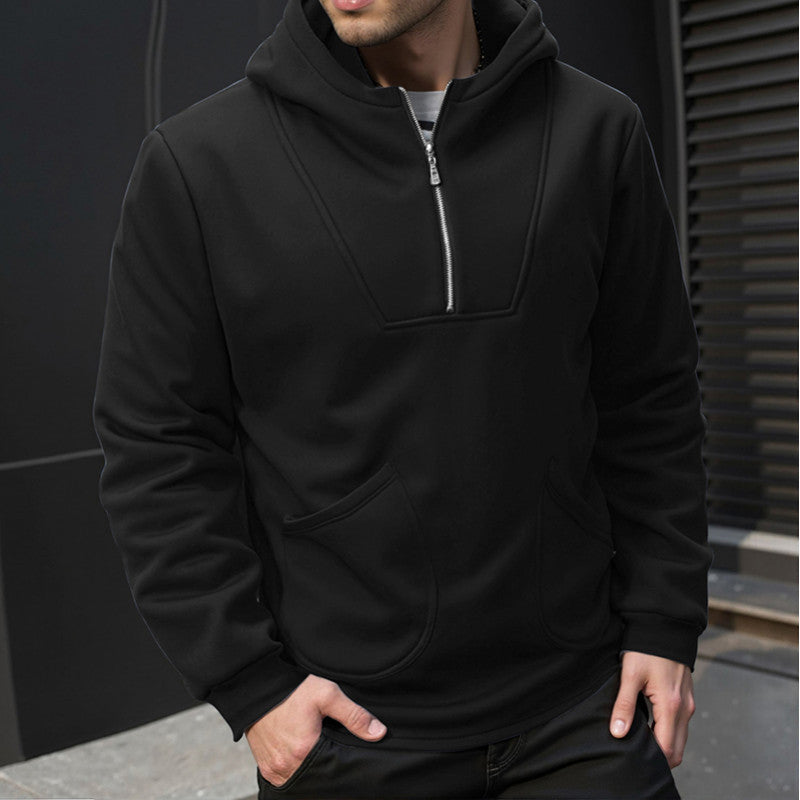 Herren Kapuzenpullover mit innovativem Design und praktischem Reißverschluss Stilzeits