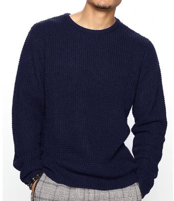 Herren Strukturierter Pullover mit Rundhalsausschnitt Stilzeits