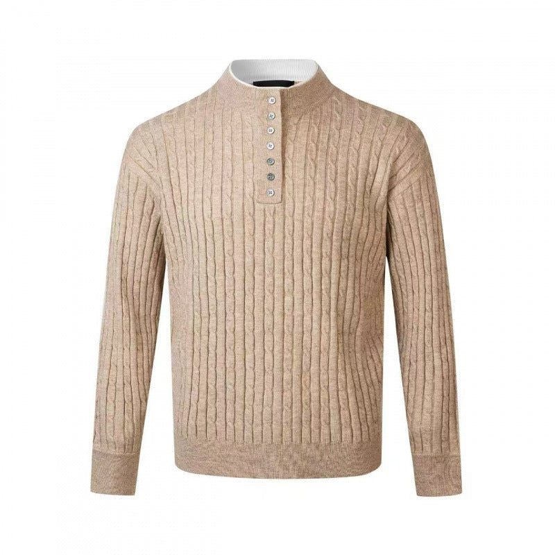 Herren Feinstrickpullover mit dekorativen Knopfdetails Stilzeits
