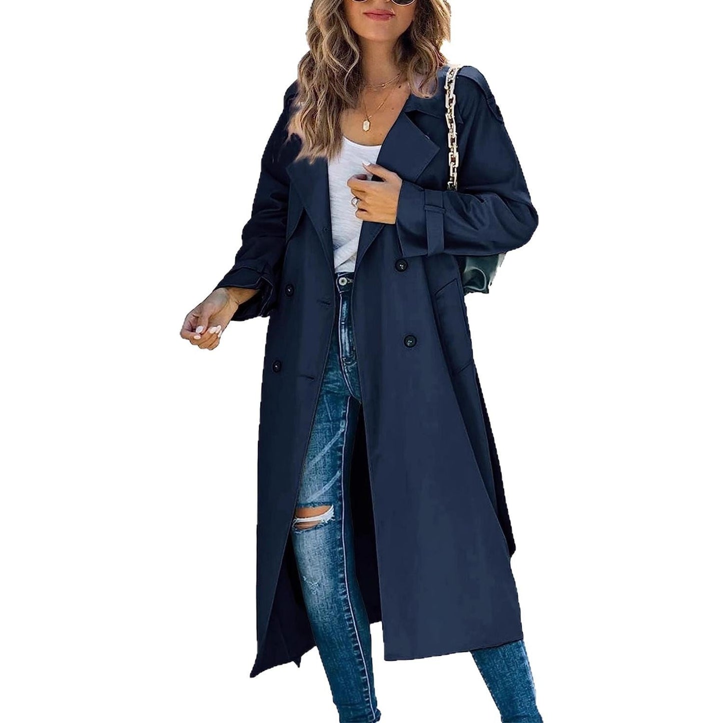 Damen eleganter Trenchcoat Stilzeits