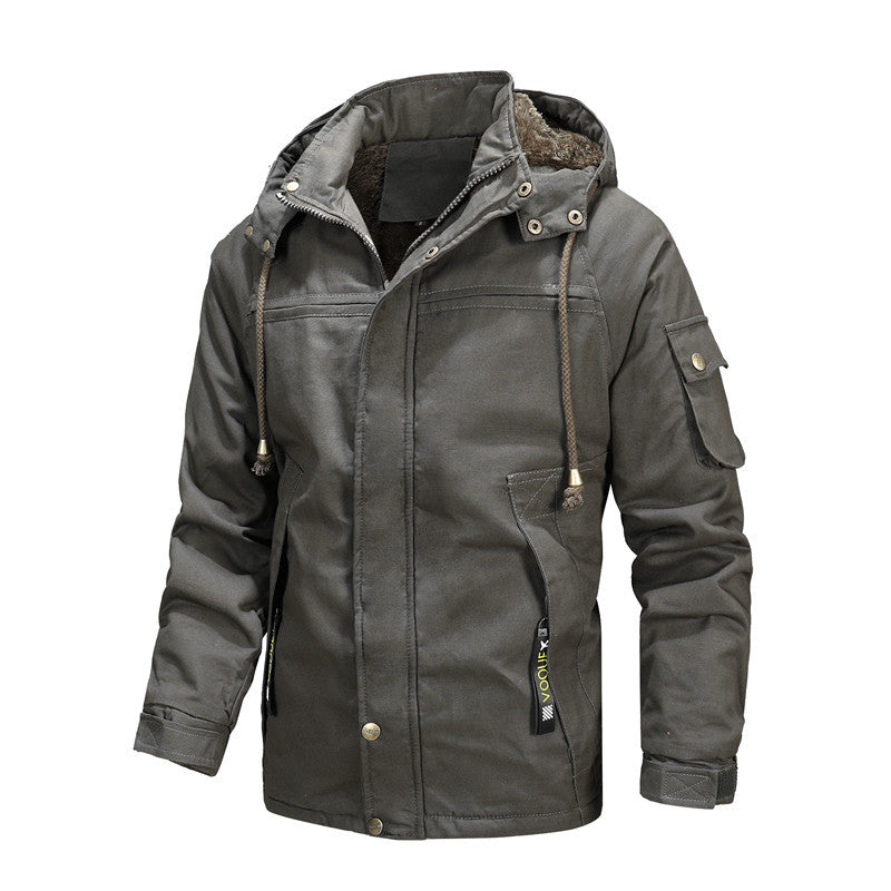 Herren Winterjacke mit abnehmbarer Kapuze Stilzeits