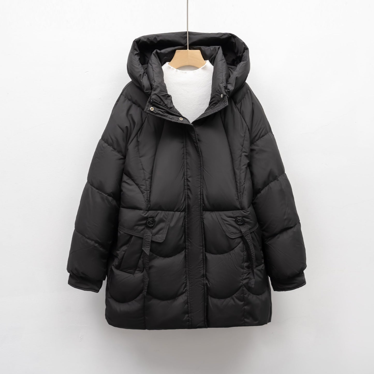 Damen bequeme Steppjacke mit Kapuze Stilzeits