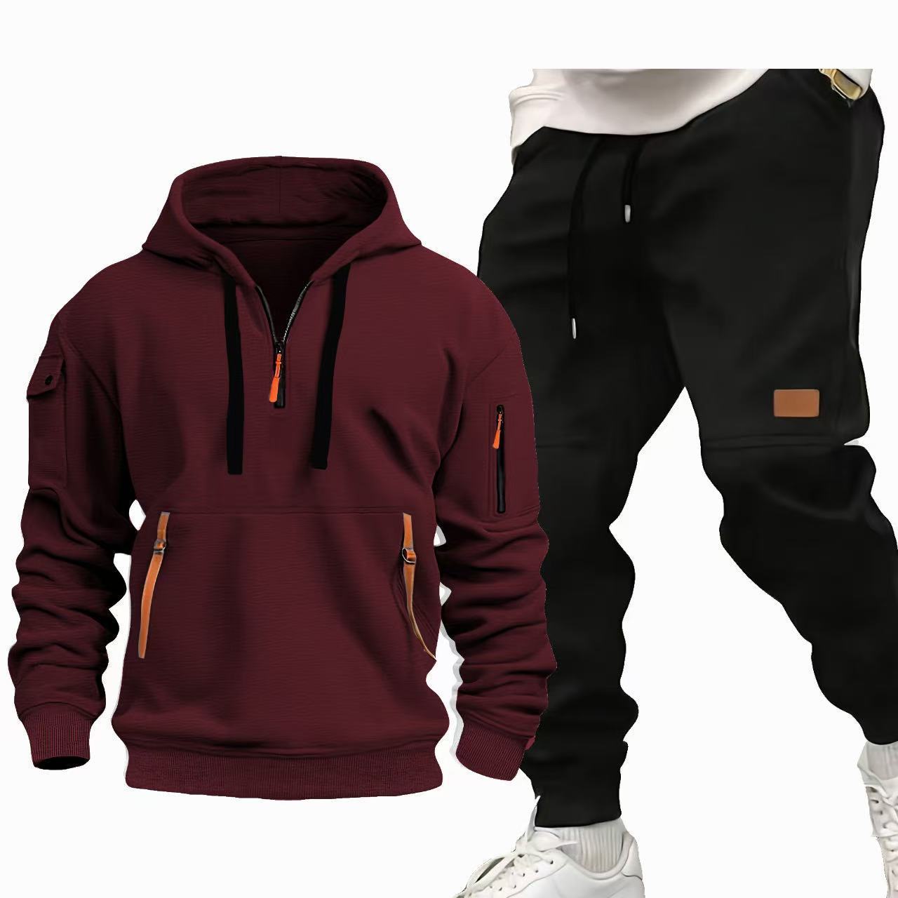 Herren Funktions-Hoodie und Jogginghose Set Stilzeits