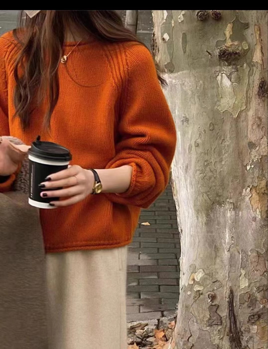 Damen gemütlicher Strickpullover mit lässigem Schnitt und luftigen Ärmeln Stilzeits