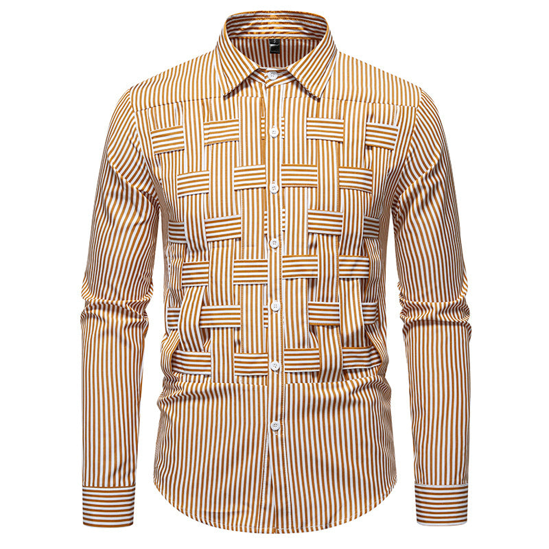 Herren Langarmhemd mit modernem Karomuster Stilzeits