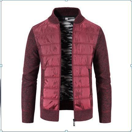 Herren Casual Übergangsjacke mit gestepptem Design und Strickdetails Stilzeits