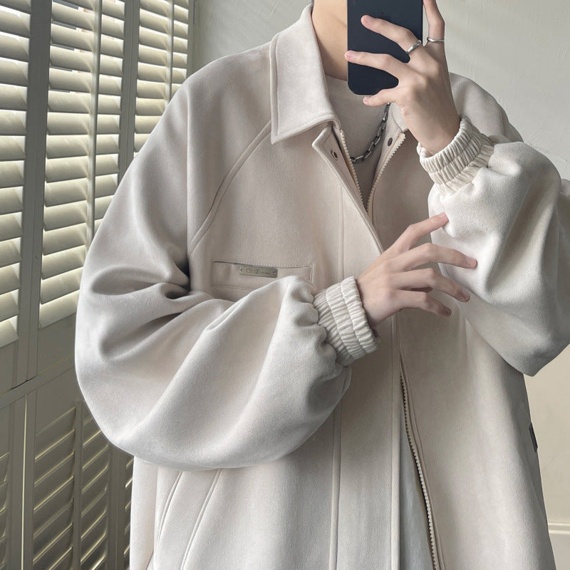 Herren Übergroße Steppjacke mit praktischen Taschen Stilzeits